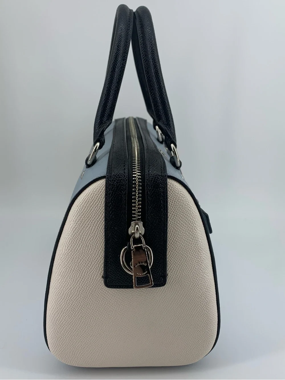 Coach Rowan Satchel & Matching Wallet Set Tri-Color Powder Blue / Chalk / Navy